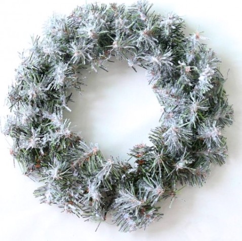 Венок еловый Neon-Night заснеженный d30 см, ПВХ [307-146]