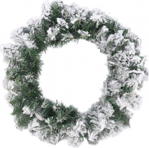 Венок еловый Neon-Night заснеженный d45 см, ПВХ [307-147]