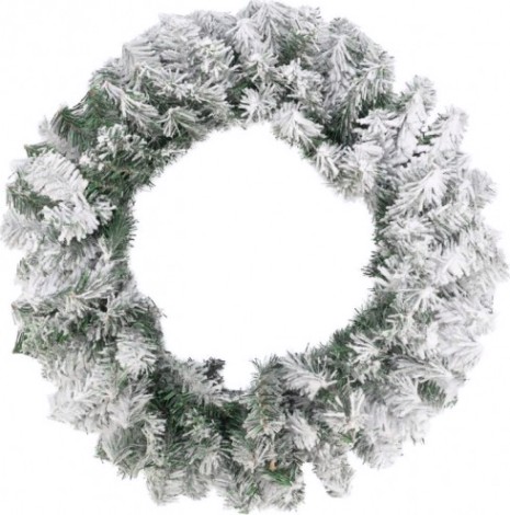 Венок еловый Neon-Night заснеженный d60 см, ПВХ [307-148]